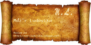 Már Ludovika névjegykártya